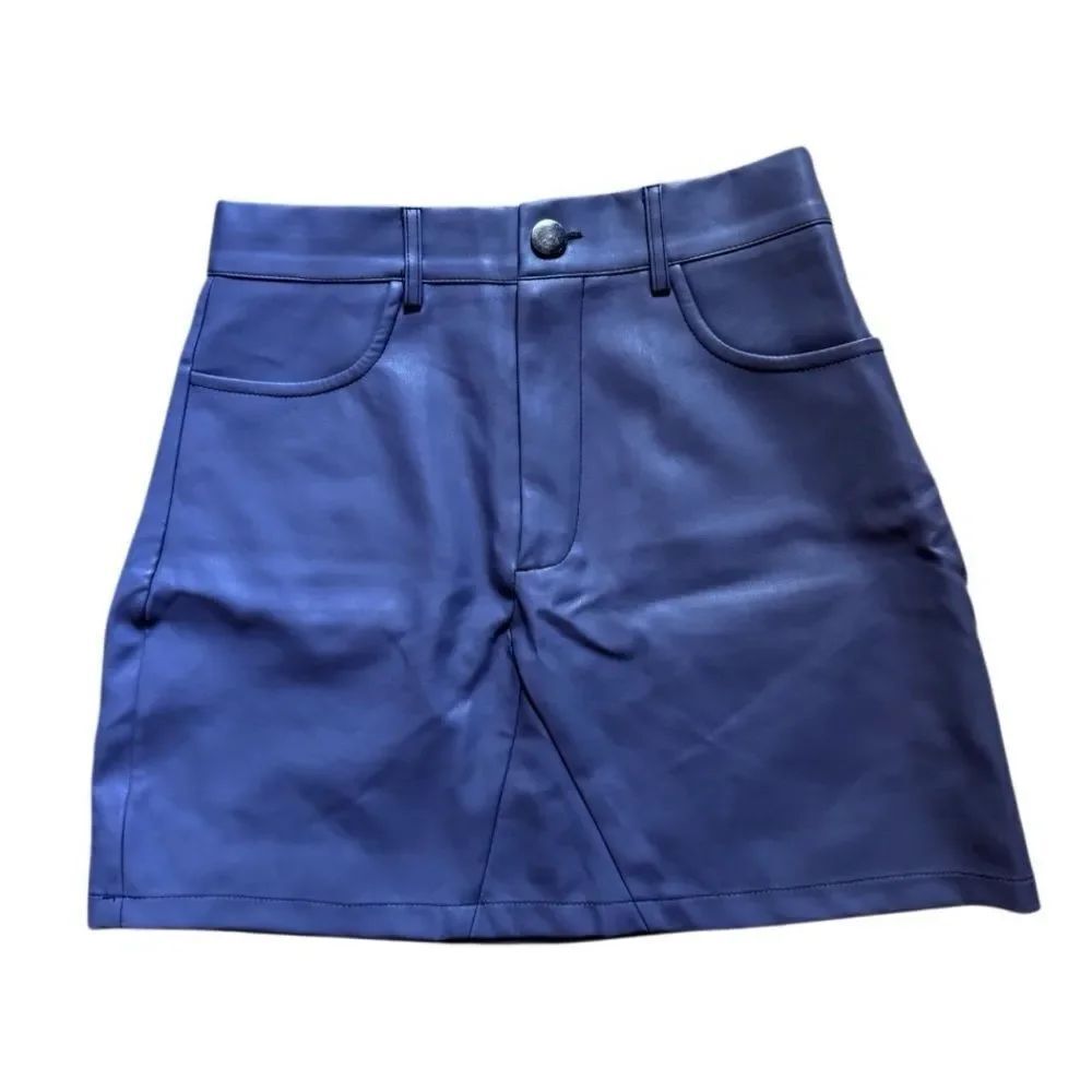 Shein Women's PU Leather Mini Skirt in Lavender Purple Size Small